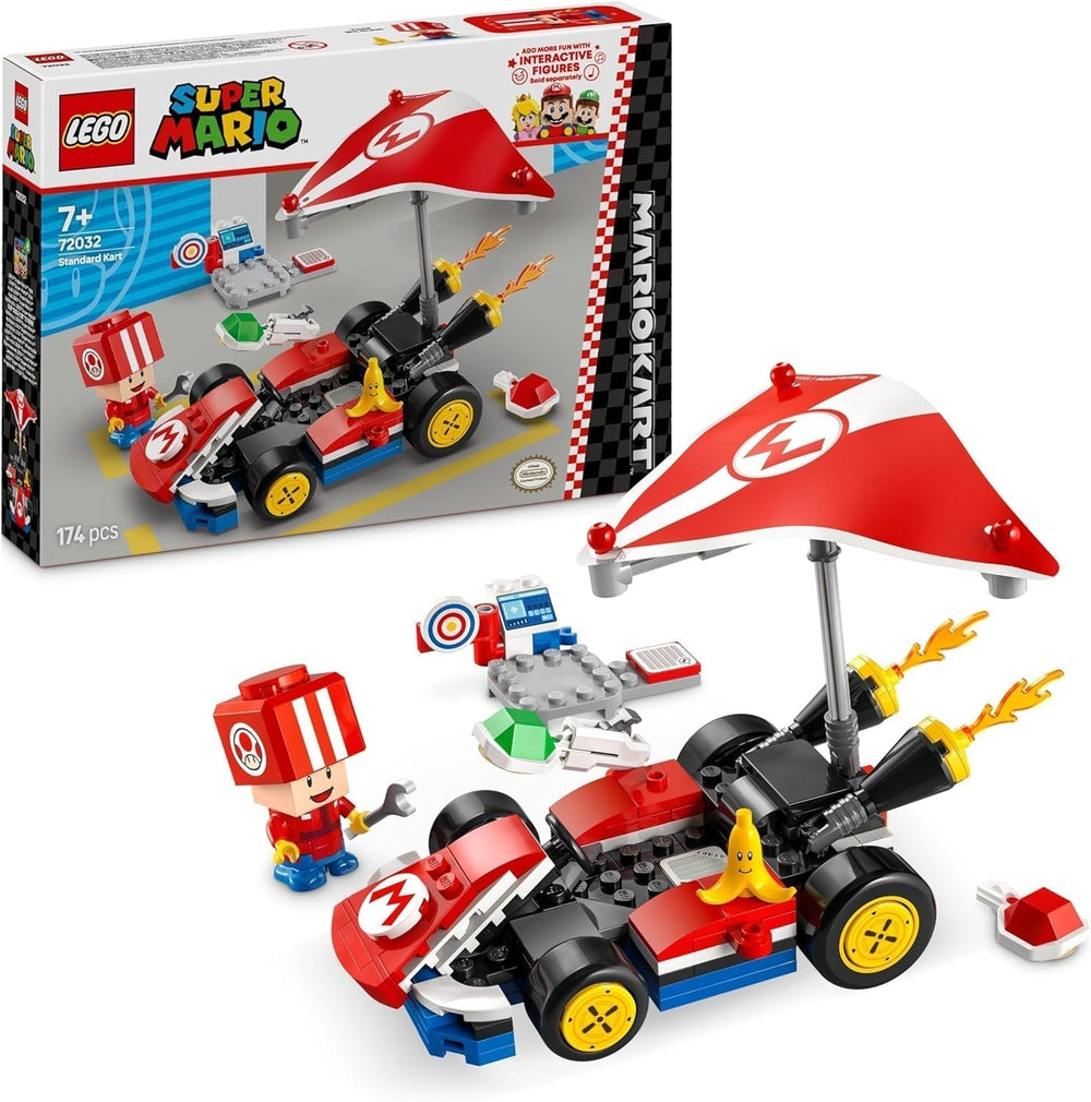 LEGO Super Mario : Mario Kart - Standard Kart, Collection Nintendo, Cadeau pour enfants, Permet aux garçons, aux filles et aux joueurs de 7 ans de jouer de manière indépendante, Jouet d'aventure avec figurine de crapaud 72032 Ensembles de construction Besuche den LEGO-Store Default Title