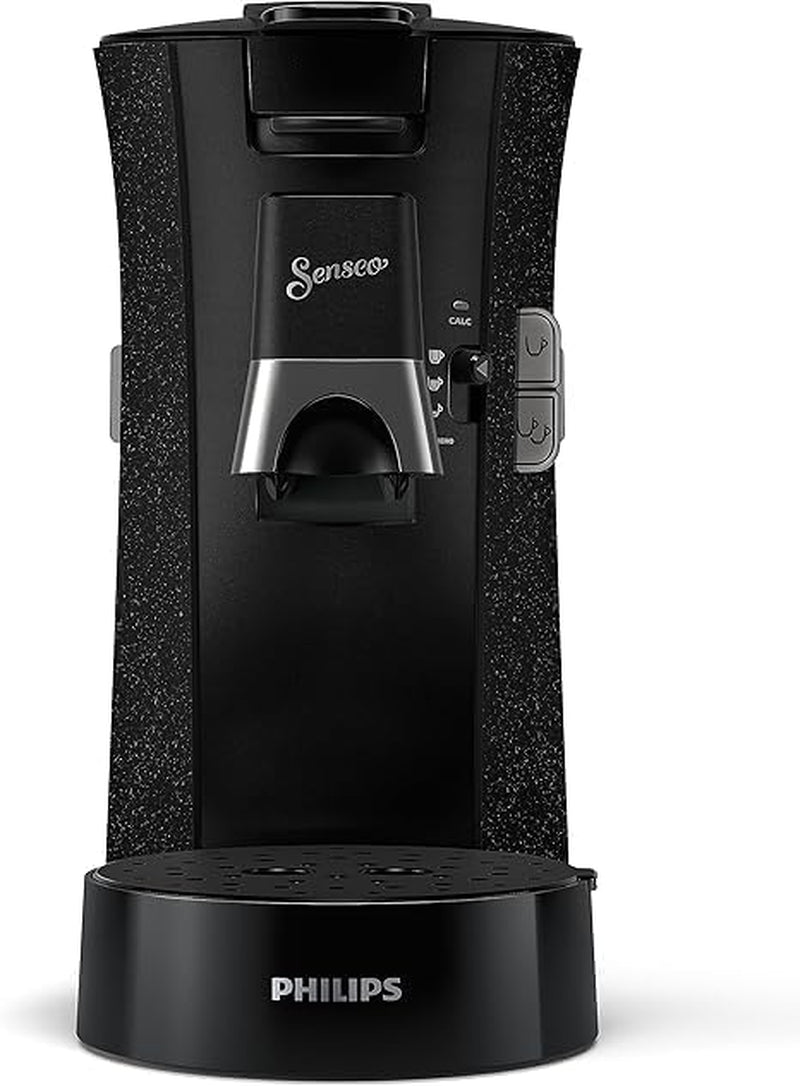 Machine à expresso à capsules Philips Senseo Select ECO, noir/teinté - choix de l'intensité du café et fonction mémoire, en plastique recyclé (CSA240/20)