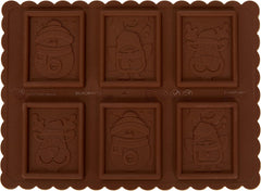 silikomart | CKC01 SNOWMAN SLIM Moule à Chocolat en Silicone Antiadhésif 6 Chocolats 1 Paquet Moule à Bonbons Easy Choc 47 x 57 mm H 5 mm Volume 33 ml Fabriqué en Italie