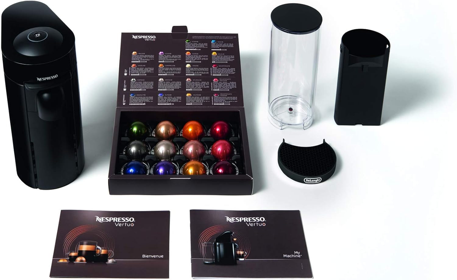 De'Longhi Nespresso Vertuo ENV150B Machine à expresso, encre noire, capsules système Vertuo, 1,1 litre, noir