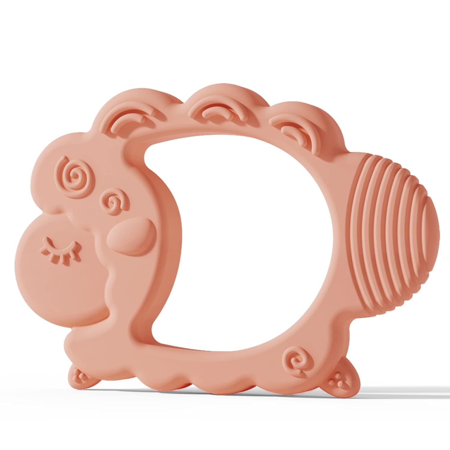 Moonkie Jouet de dentition en silicone sans BPA, brosse à dents pour bébé avec ventouse et rotation à 360°, idéale pour les bébés de 6 à 12 mois