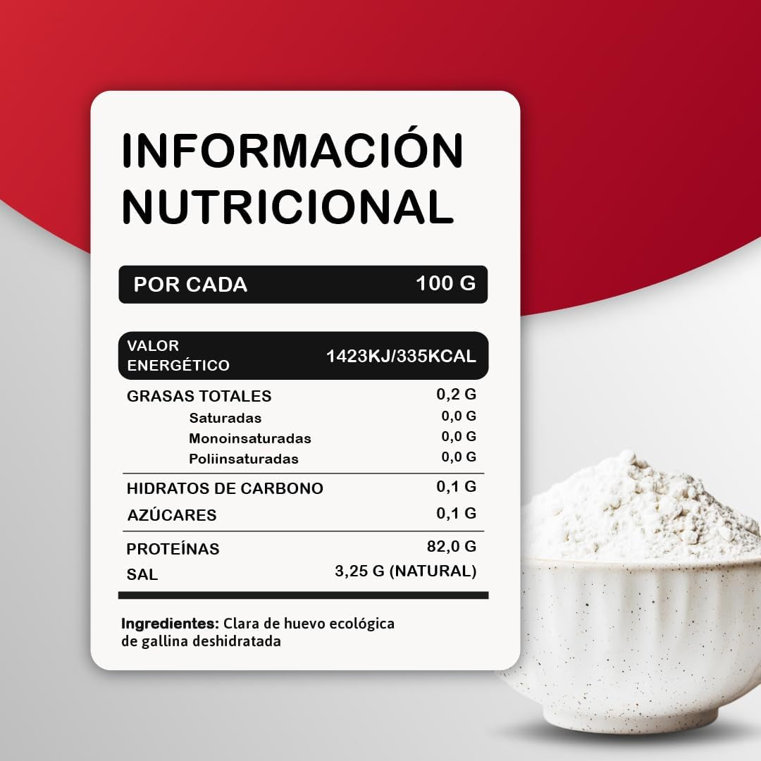 Poudre d'Eiklar (350g) | Getrocknetes Eiklar Pulver | Eialbumine pour le dos et la cuisine | Ohne Zusatztoffe | Emballage en sachet zippé sans lactose