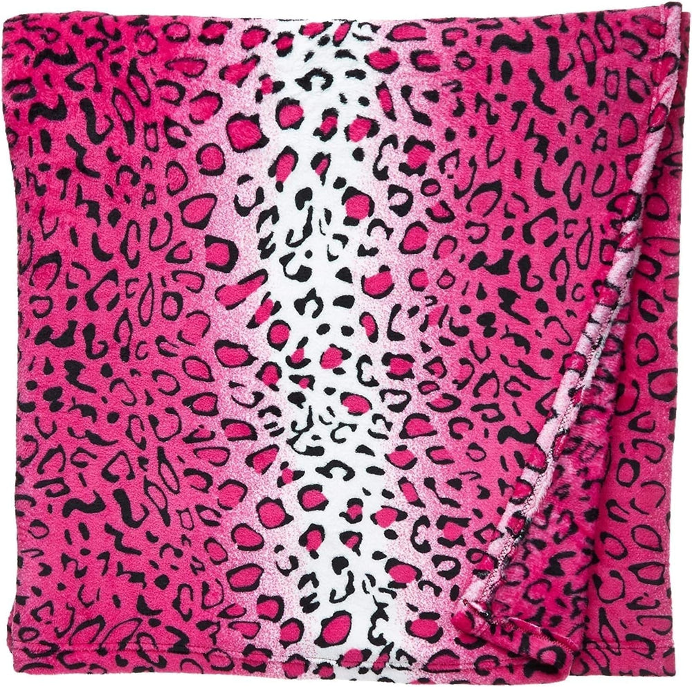 Home Must Haves Queen/King Zebra Giraffe Safari Animal Print Toutes saisons Super doux et chaud Couverture de canapé Taille de lit Rose Polyester Rose Léopard Quilts & Quilts Naty Shop
