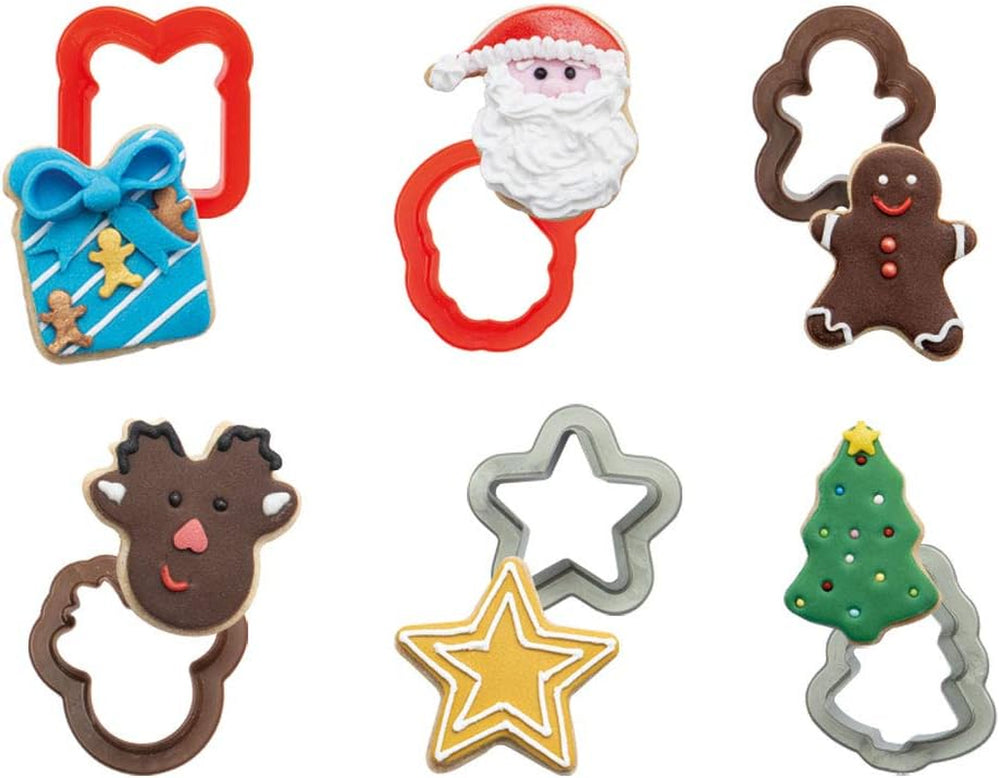 0255097 MINI DÉCORATEUR DE NOËL EN PLASTIQUE, 6 PIÈCES, Assorti