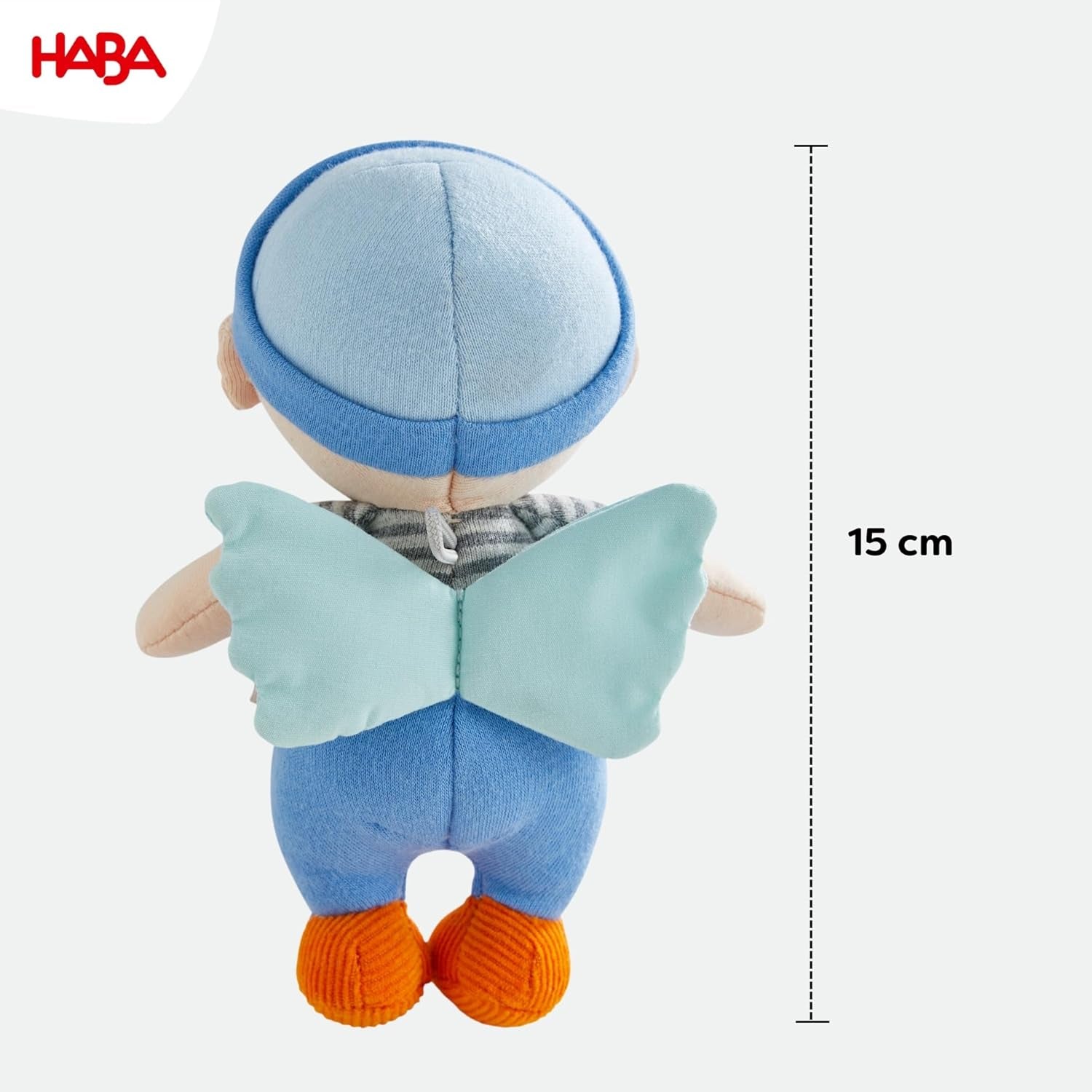 HABA Tapis Ange Gardien - Jolie poupée textile (15 cm), cadeau de bienvenue idéal pour les bébés et les jeunes enfants - Lavable à 30 °C - 2011869001