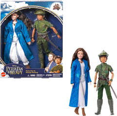 DISNEY Peter Pan et Wendy - figurines articulées avec costumes typiques et accessoires amovibles, pantalons en matière douce, pour reconstituer vos scènes préférées ou un jeu créatif, pour les enfants à partir de 3 ans, HNY36