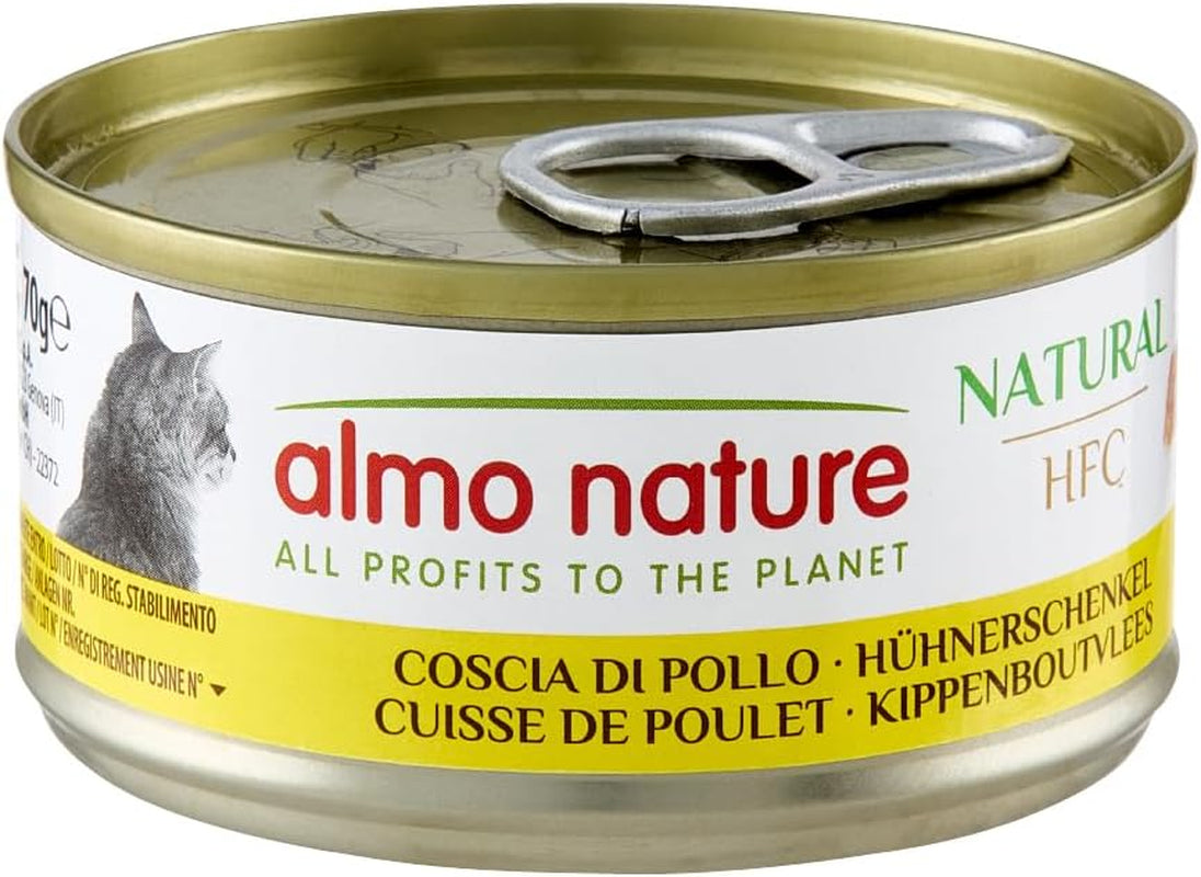Almo Nature HFC Hrană umedă naturală pentru pisici - Rețete asortate cu pui - 6 x 70g