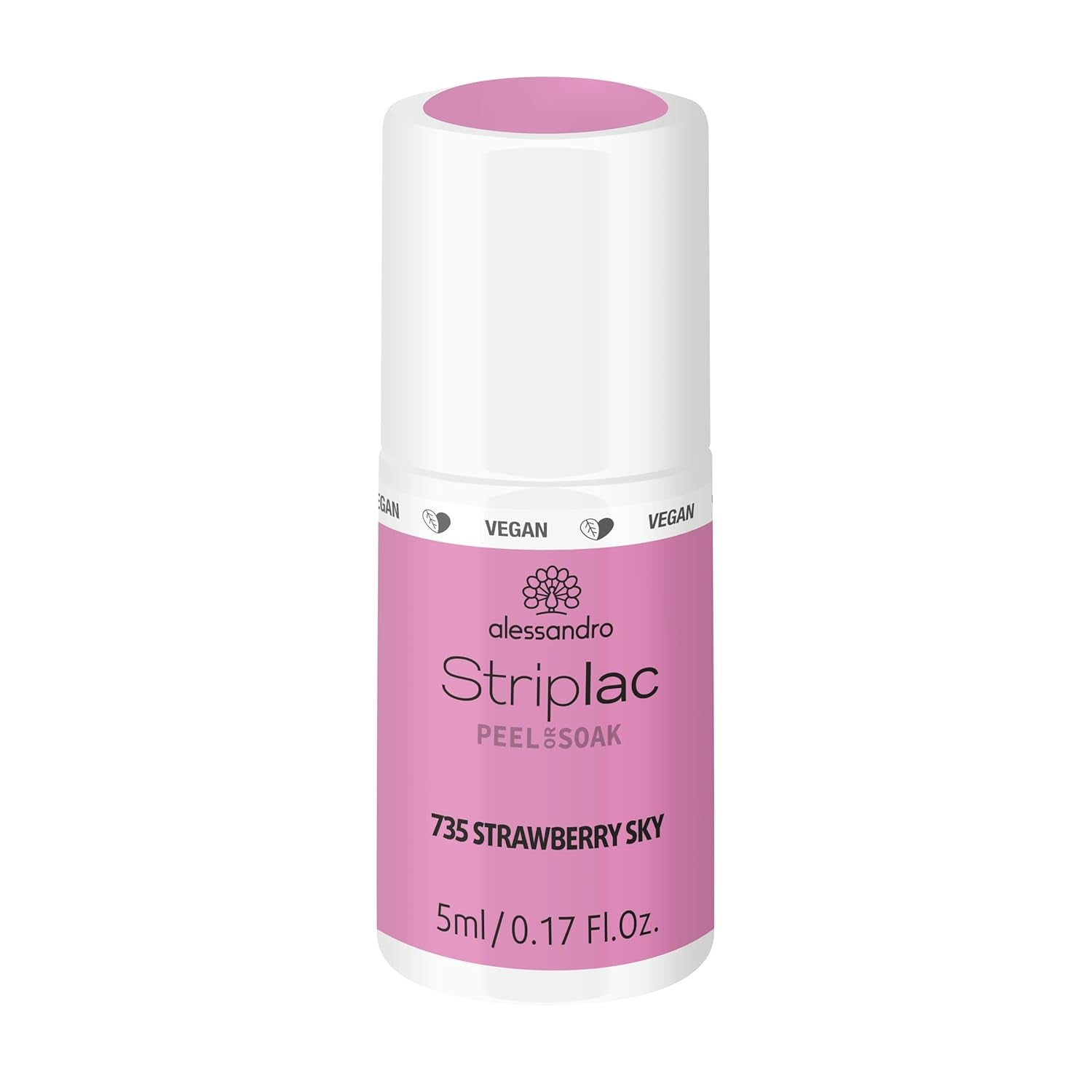 alessandro Striplac UV-Nagellack Flat White – Facile et facile à utiliser – Application facile grâce à la technologie Peel-Off – Vegan et sans alcool – 8 ml