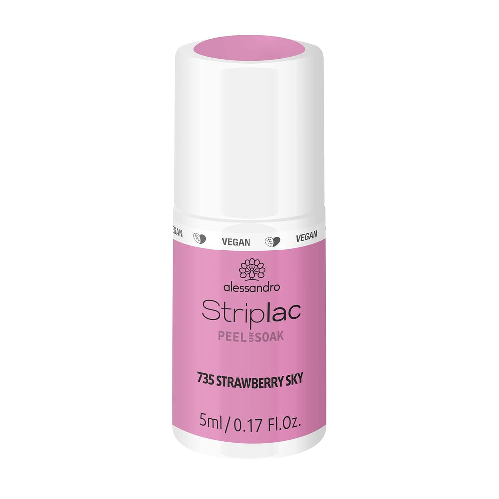 alessandro Striplac UV-Nagellack Flat White – Facile et facile à utiliser – Application facile grâce à la technologie Peel-Off – Vegan et sans alcool – 8 ml