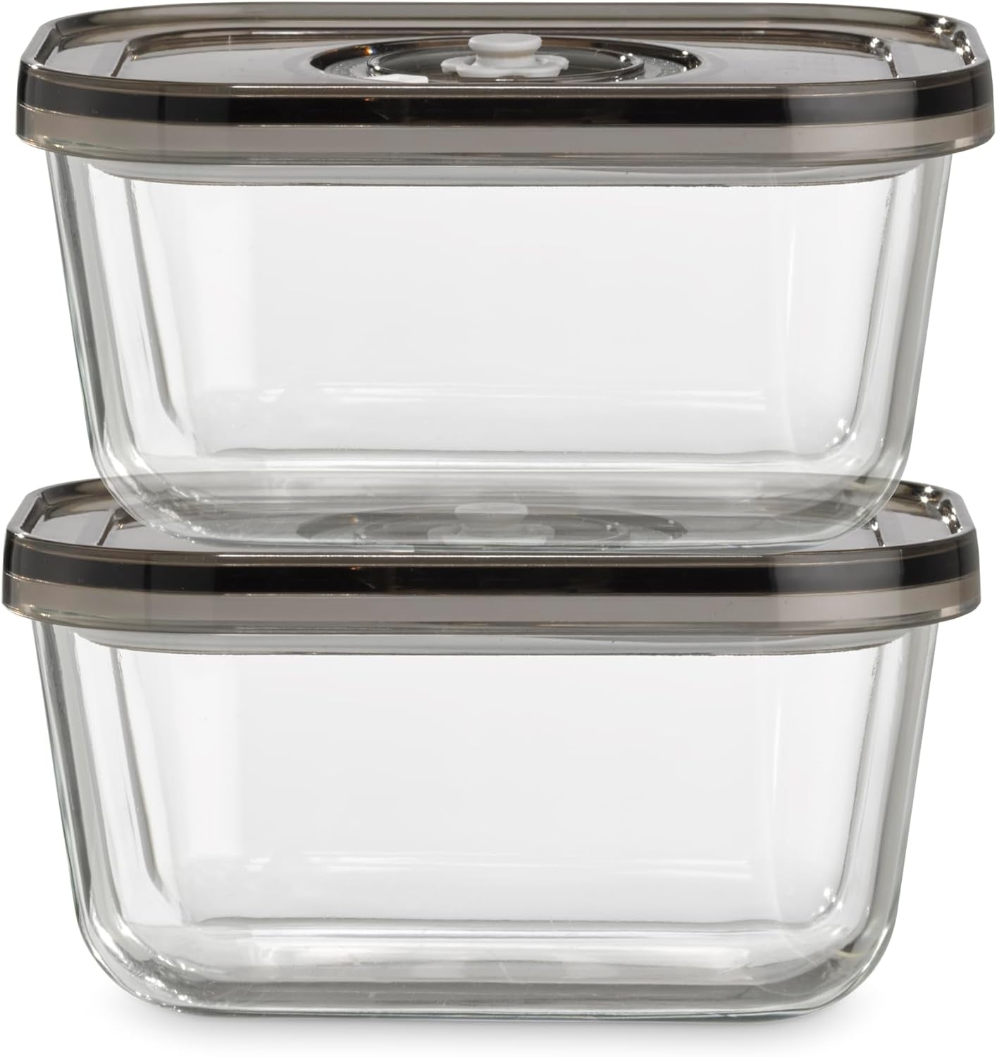 Set Caso Vacu OneTouch Eco, machine sous vide manuelle, comprenant 3 récipients sous vide en verre et VacuBoxx Eco-Duo S - récipient fraîcheur sous vide / 2 récipients de 500 ml chacun Boîtes de conservation alimentaire Naty Shop