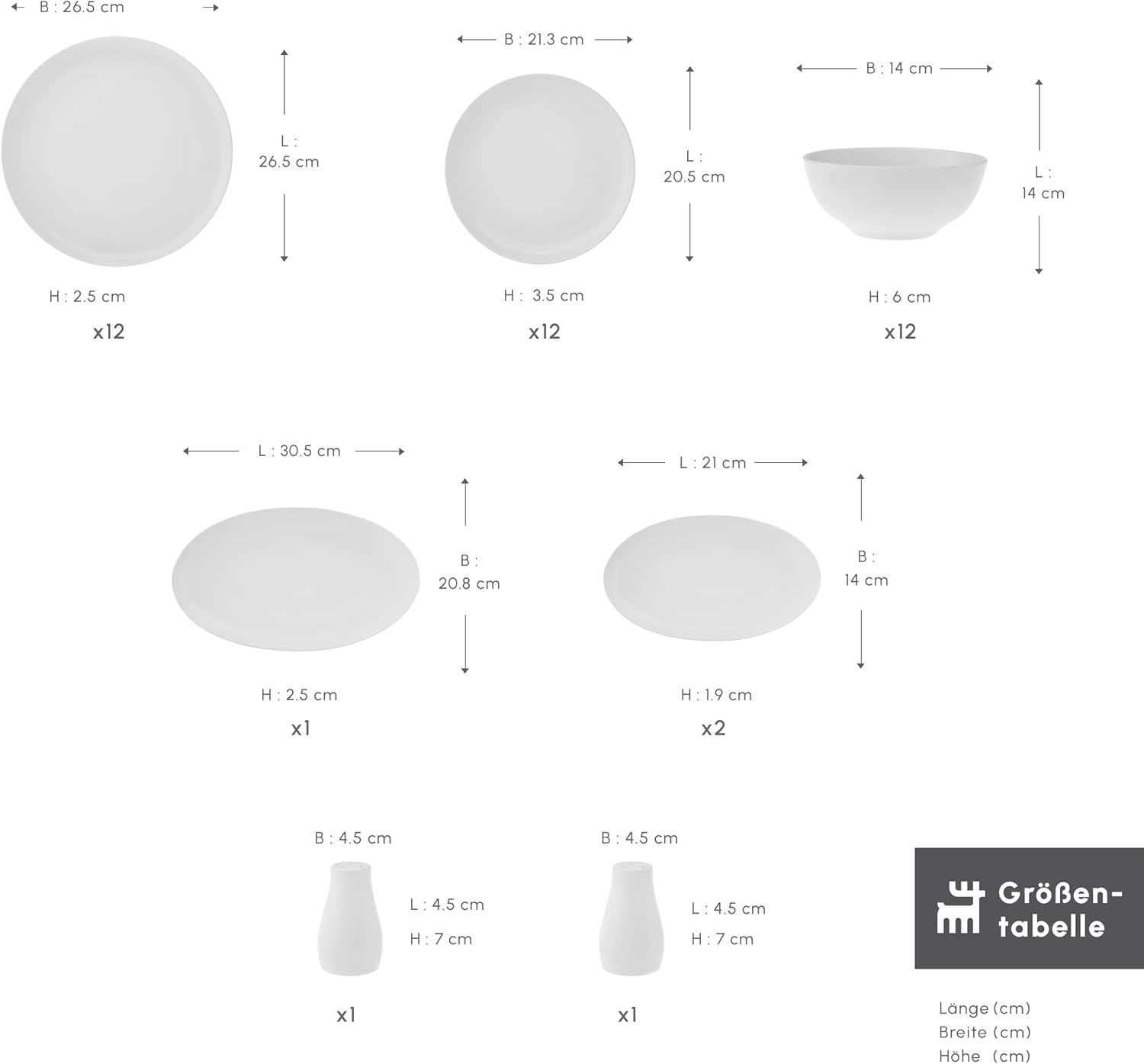 Service de table Karaca Allure pour 12 personnes, New Generation Bone - Service raffiné pour une culture culinaire sophistiquée