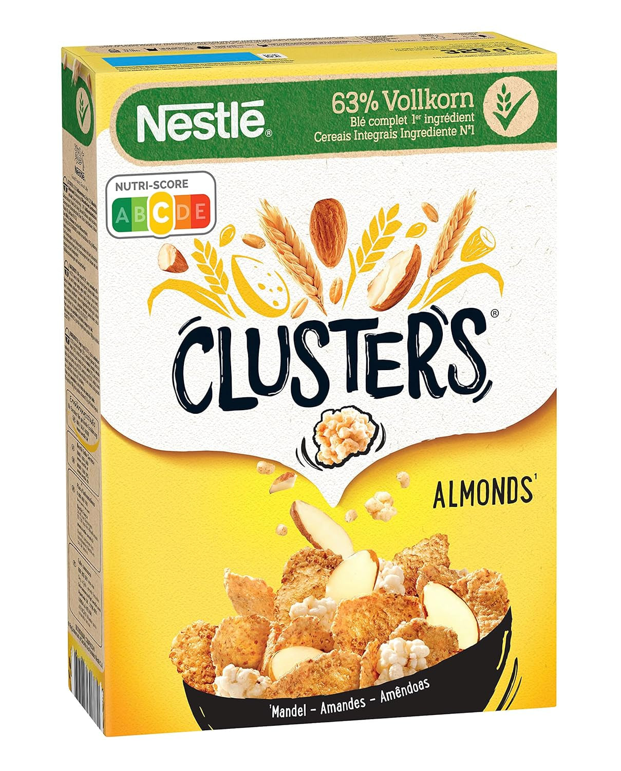 Nestlé Clusters Almond, une délicieuse céréale pour petit-déjeuner aux flocons d'amandes croquants, 1 paquet (1 x 325g)
