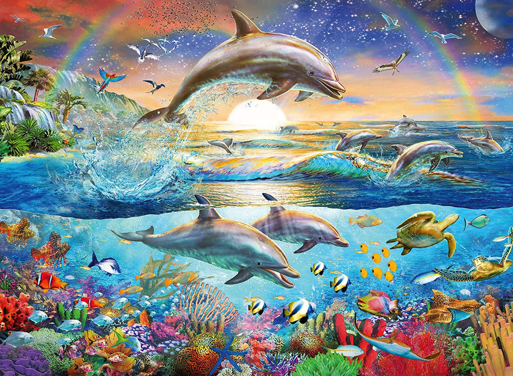 Ravensburger puzzle pentru copii - 12895 Paradisul delfinilor - Puzzle pentru copii de peste 9 ani, cu 300 de piese în format XXL Puzzle Naty Shop Titlu implicit