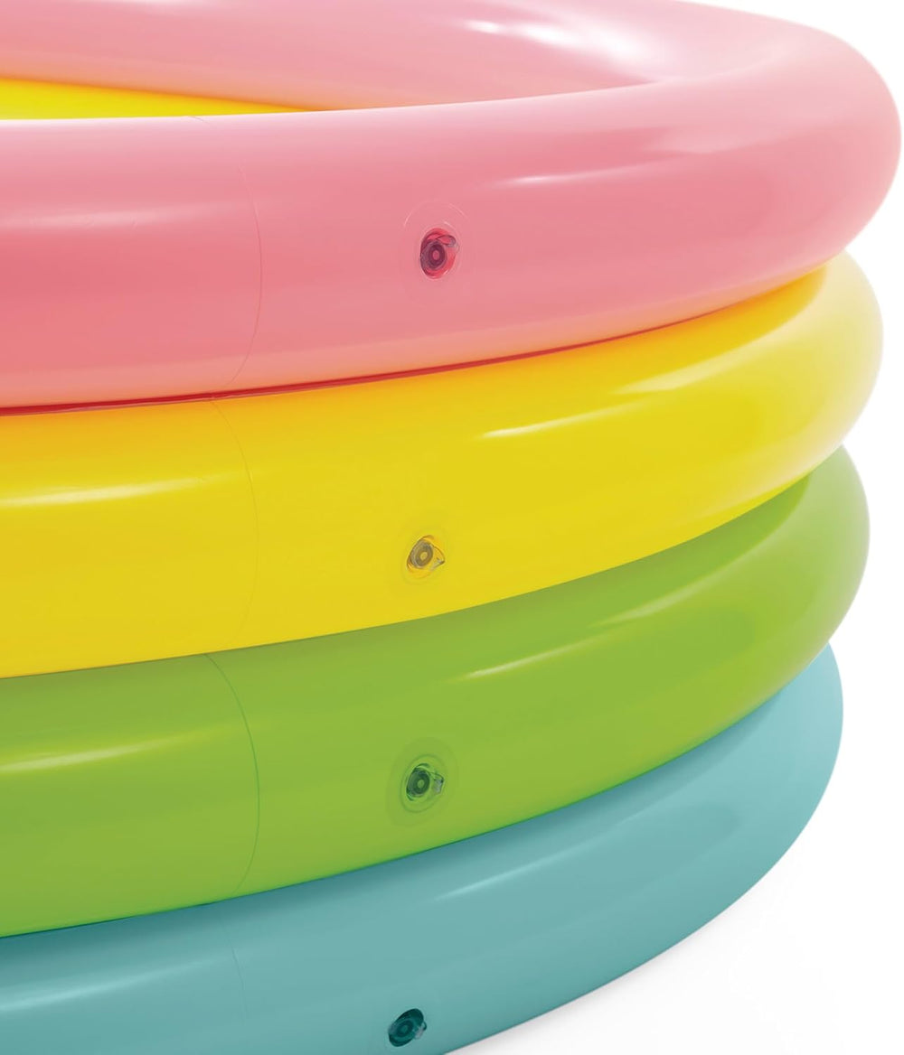 Intex 56441 NP - Piscine Gonflable Sunset Glow, Quatre Anneaux, Vinyle, Multicolore, 168x46 cm