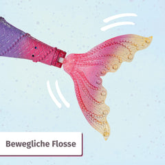 BABY Born Little Sister Mermaid 46 cm, Păpușă sirenă impermeabilă cu păr lung și aripioară mobilă cu sclipici, incl. tiară și pieptene, 833681 Zapf Creation Papusi Naty Shop