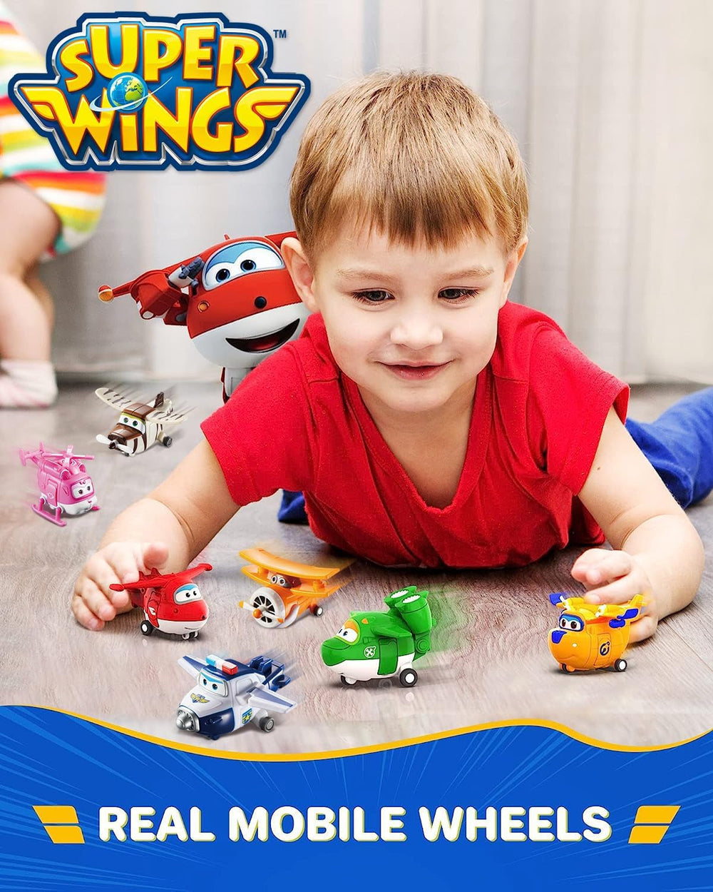 Super Wings Transform-A-Bots World Airport Crew - Seria 1 - Crew Collector's Pack - 15 figuri de jucărie - Figuri de 5,1 cm Action figures Naty Shop