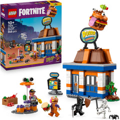 LEGO Fortnite Durrr Burger Restaurant - Jeu de jeu avec Strandbomber, Beefboss, Schmierfink et EIN Skelett Minifiguren - Ensemble de jeu de jeu pour jeunes et filles à partir de 10 ans - 77076