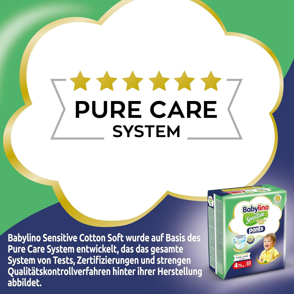 Couches Sensitive Cotton Soft, taille 4, Pantalon Maxi (7-13 kg), 22 pièces