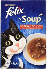 PURINA Soupe Katze Köstliche Auswahl mit Rindfleisch, mit Hen, mit Lamm - 48 Beutel à 48 g ou 48 g (8 Packungen à 6 x 48 g)