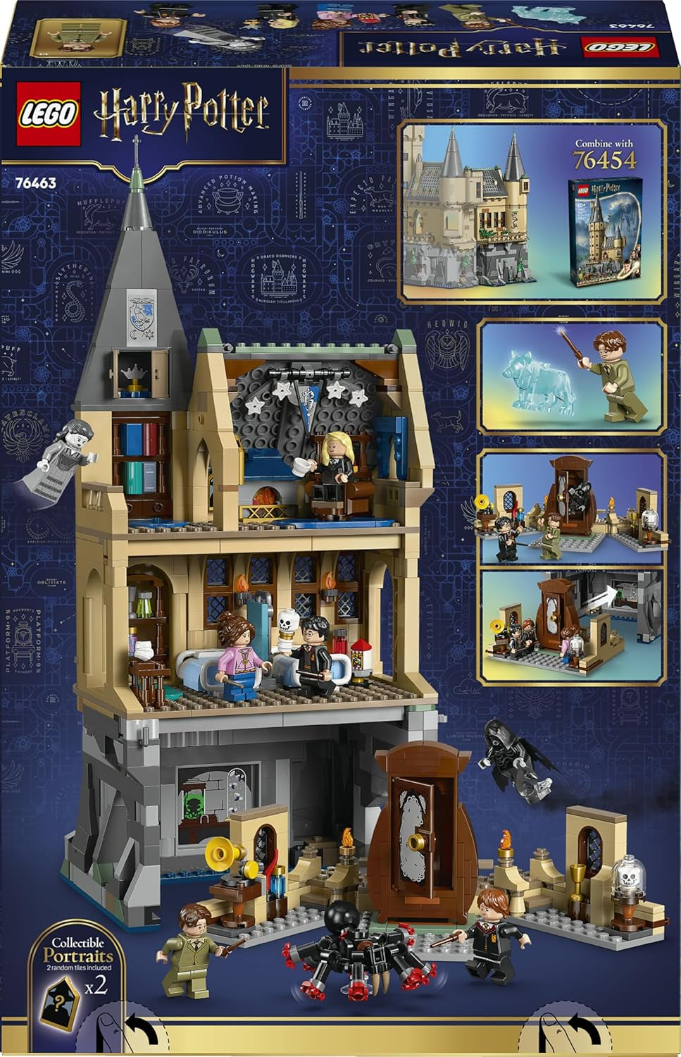 LEGO Harry Potter Château de Poudlard : Flèches de château - Ensemble de bricolage avec 7 figurines - Modèle avec Hermine et Ron Figures - Créations créatives pour les filles, les jeunes et les fans à partir de 9 ans - 76463