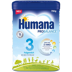 Humana 3 Folgemilch Vorteilspack - 4x750g avec 5 HMO, Natürliche Abwehrkräfte, Optimal für Babies à partir de 10 ans ; mois