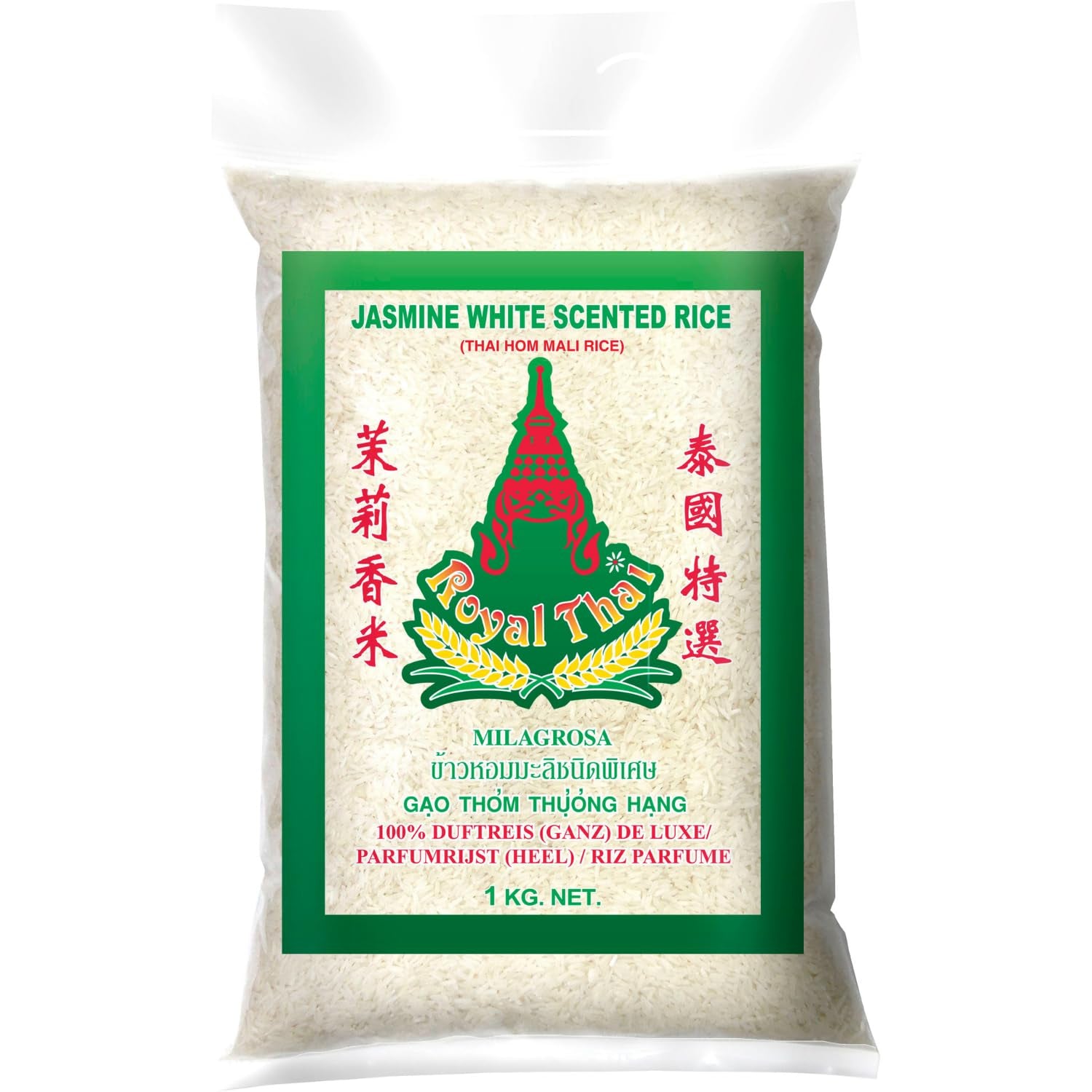 ROYAL THAI RICE - Riz à grains longs parfumé au jasmin - 10 x 1 KG - Multipack