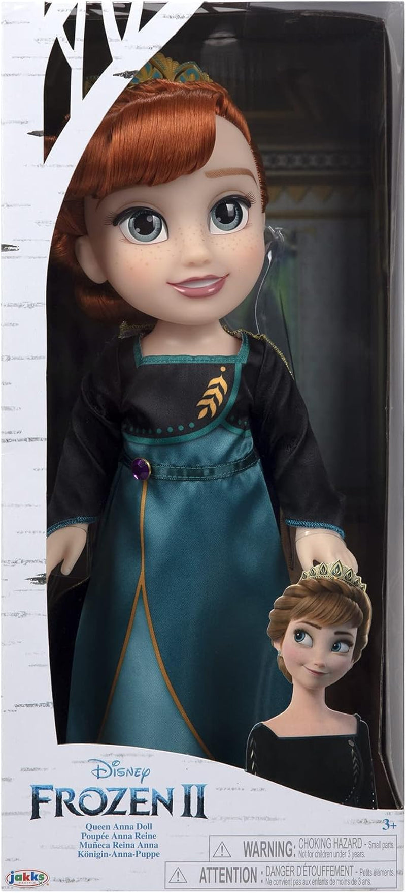 Poupée Anna Disney La Reine des Neiges 2 - une poupée articulée de 35 cm de haut dans une robe tendance emblématique avec l'écusson Arendelle et un diadème pour plus de plaisir, pour les filles âgées de 3 ans et plus