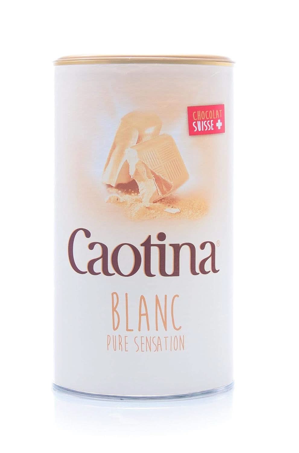 Caotina, poudre de cacao pour chocolat chaud au chocolat blanc suisse - le meilleur cacao durable et certifié (6 X 500 grammes) Cacao and Hot Chocolate Naty Shop 3 x 500 grammes