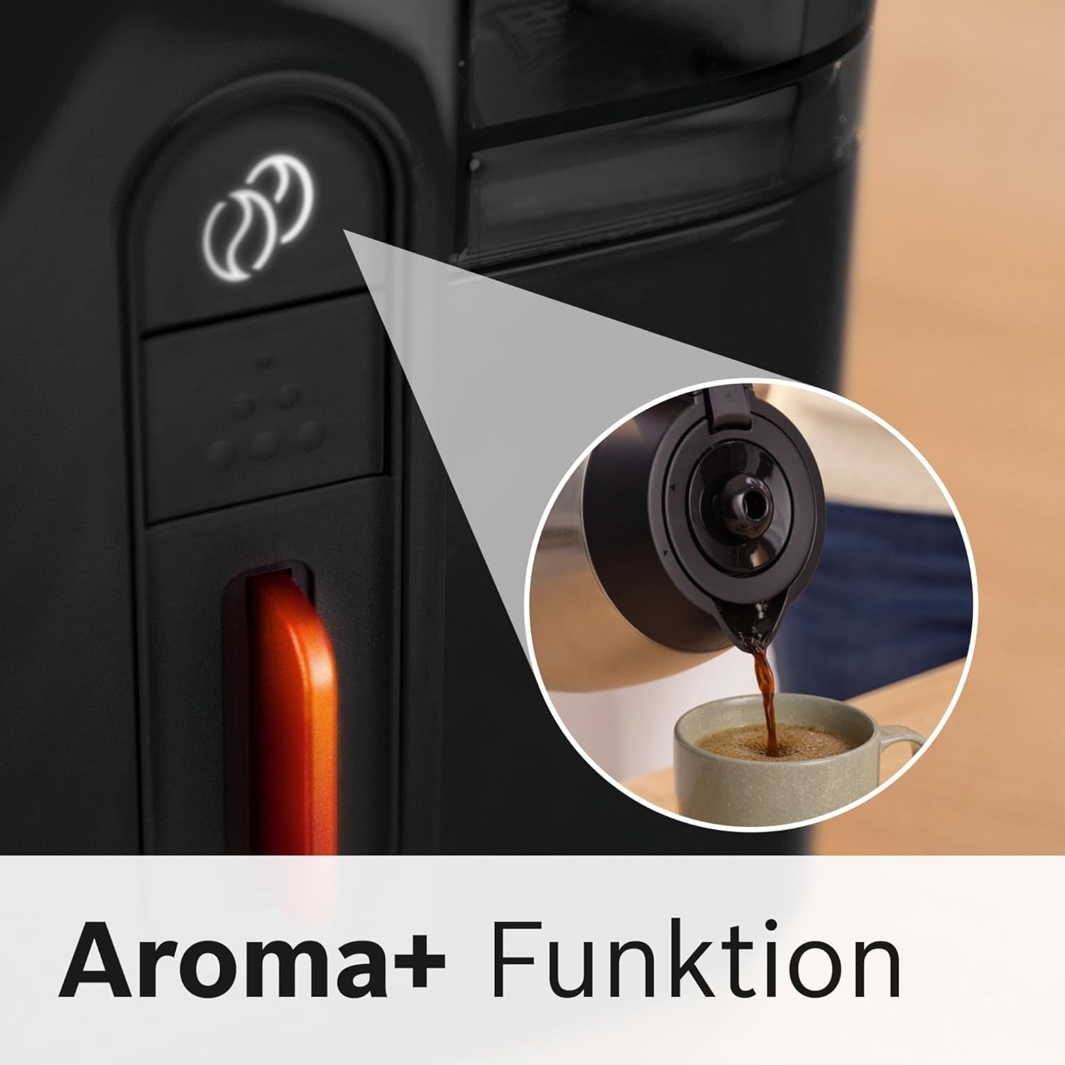 Bosch MyMoment TKA6M273 Machine à expresso à filtre, carafe thermique 1 L, 8-12 tasses, système anti-goutte, porte-filtre rotatif, programme de détartrage, réservoir d'eau amovible, 1200 W, noir mat