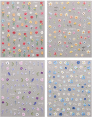 JMEOWIO Autocollants de ongles 3D pour nail art