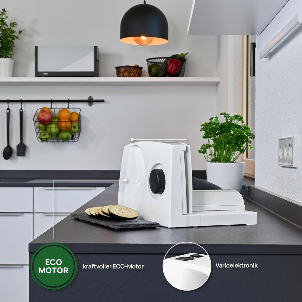 Ritter Markant 05 Trancheuse à pain électrique pliante multifonctionnelle avec moteur écologique Fabriqué en Allemagne Déchiqueteuses et trancheuses Naty Shop