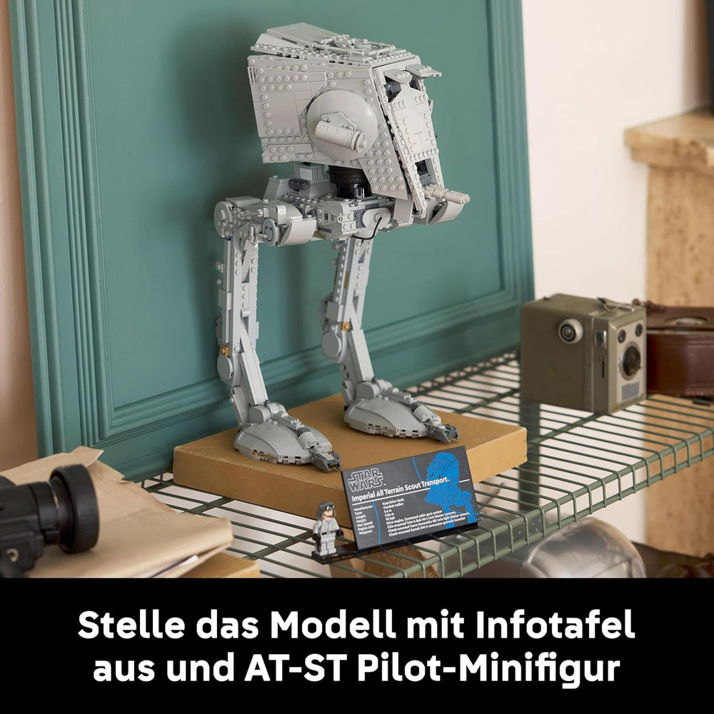 LEGO Star Wars AT-ST Camper - Bauset für Erwachsene - UCS Modell zum Auststellen mit Minifigur & Informationsstafel - Sammlerstück & Geschenk for Fans - 75417