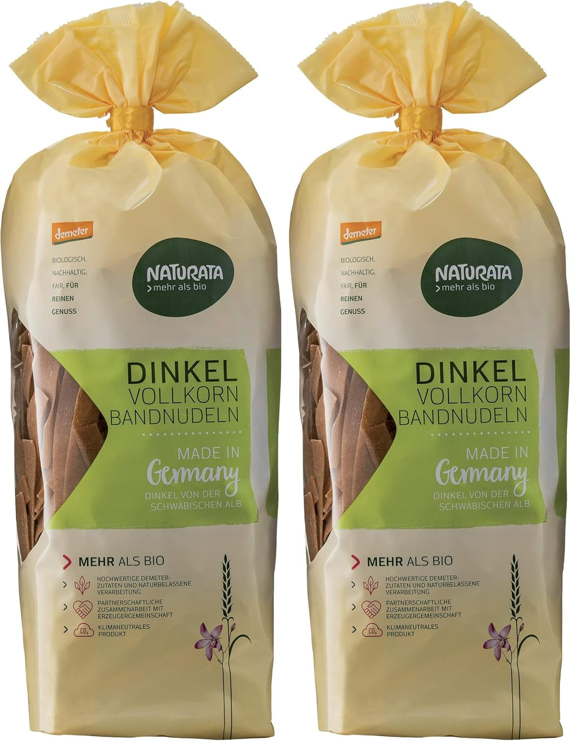 Nouilles en ruban, épeautre entier