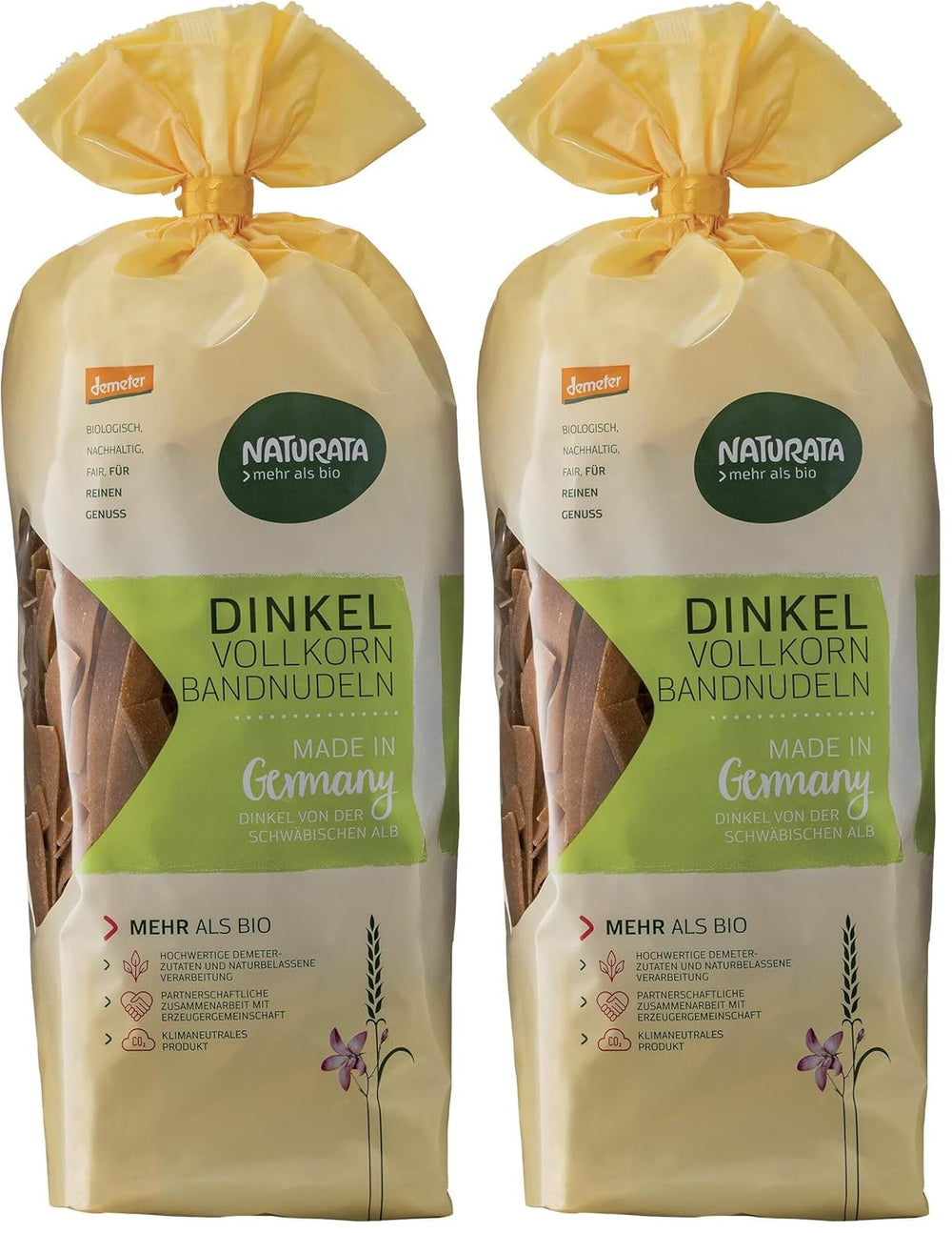 Nouilles en ruban, épeautre entier