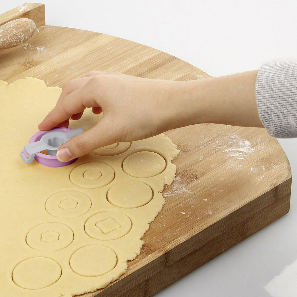 Zenker 44835 Boîte à biscuits Linzer, plastique, lot de 4, rose/gris