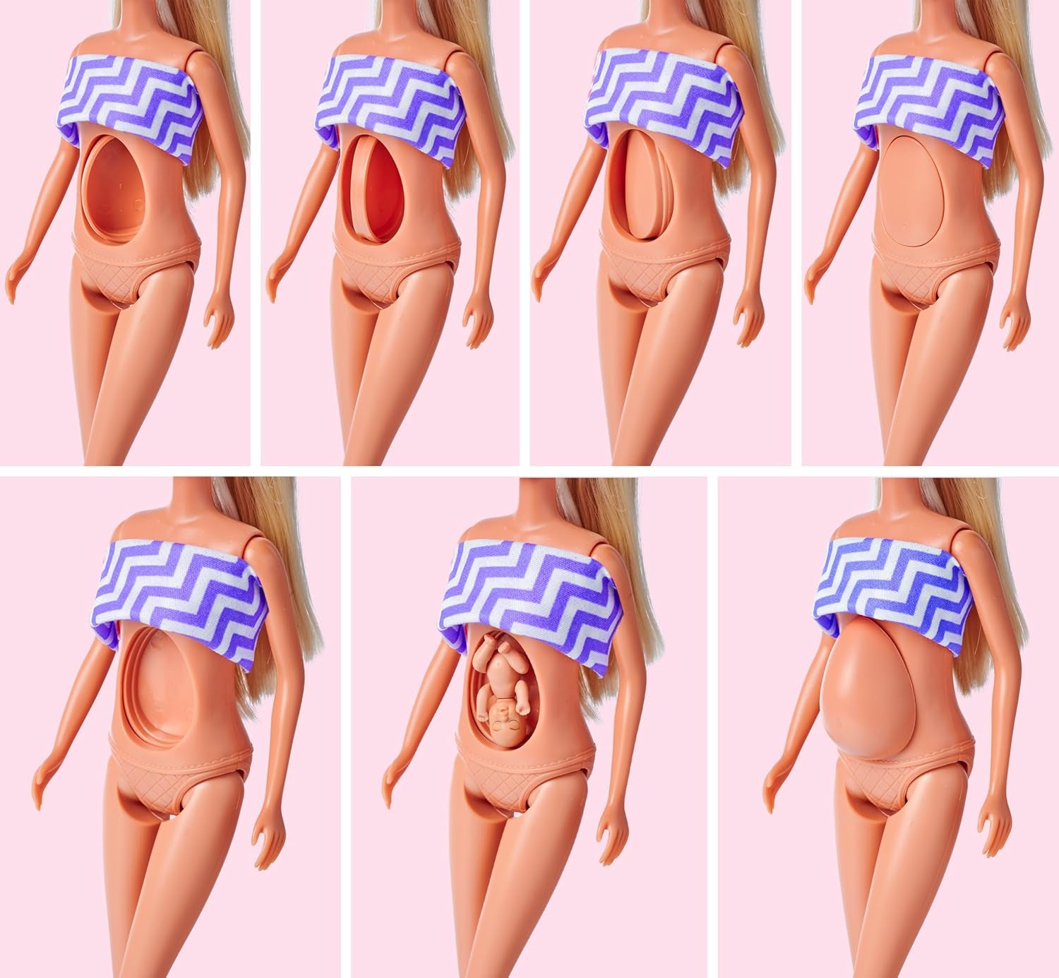 Simba Steffi Love Welcome Baby 29 cm Enceinte Steffi 12-Pack Accessoires de jeu de rôle Poupée tendance avec jouet de poupée bébé de 4 cm pour les 3 ans et plus