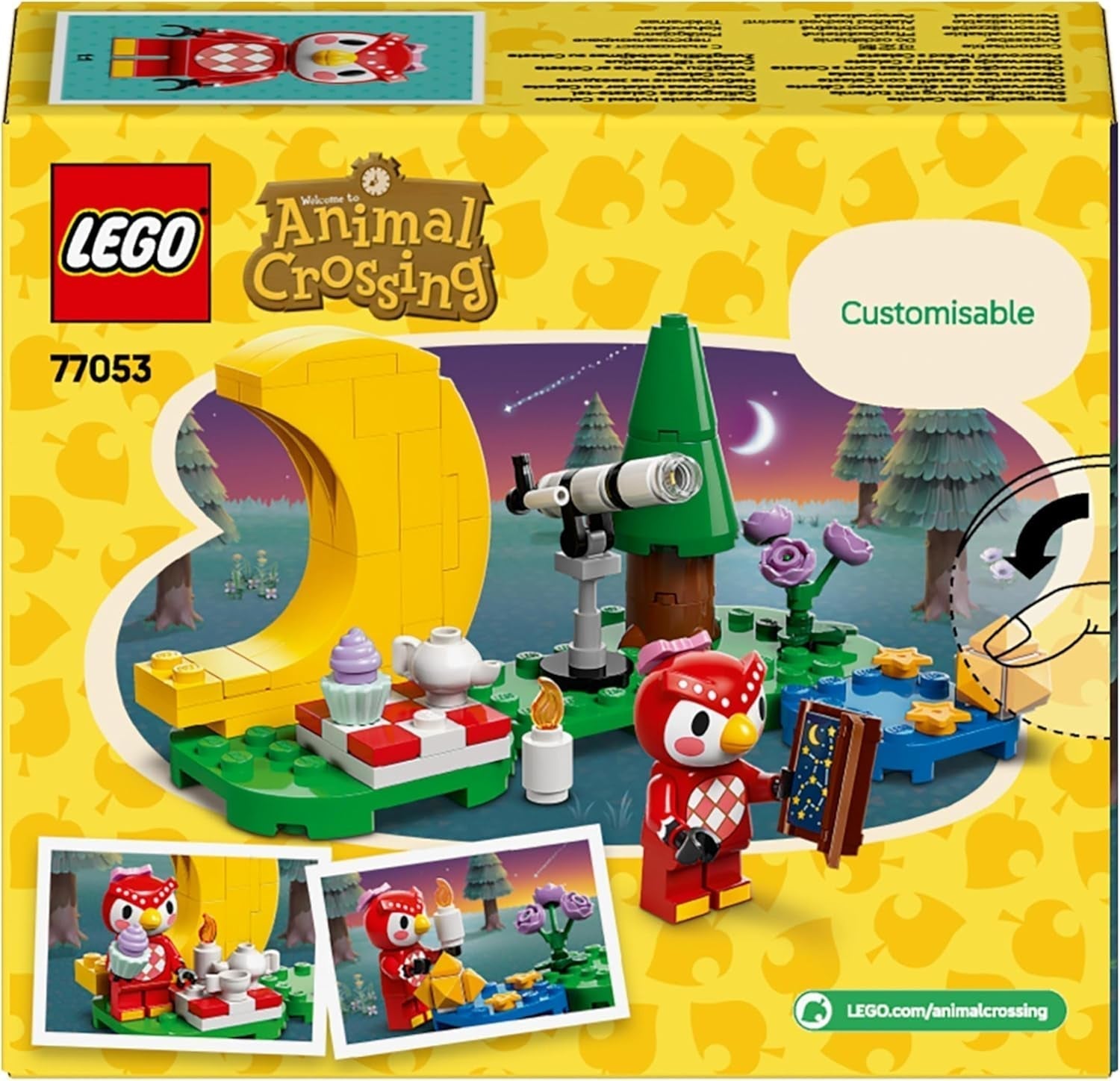 LEGO Animal Crossing Stargazing with Euphemia, ensemble de construction pour enfants, jeu de rôle imaginatif, jouet pour filles et garçons de 6 ans, jouet figurine animal 77053 Ensembles de construction Besuche den LEGO-Store