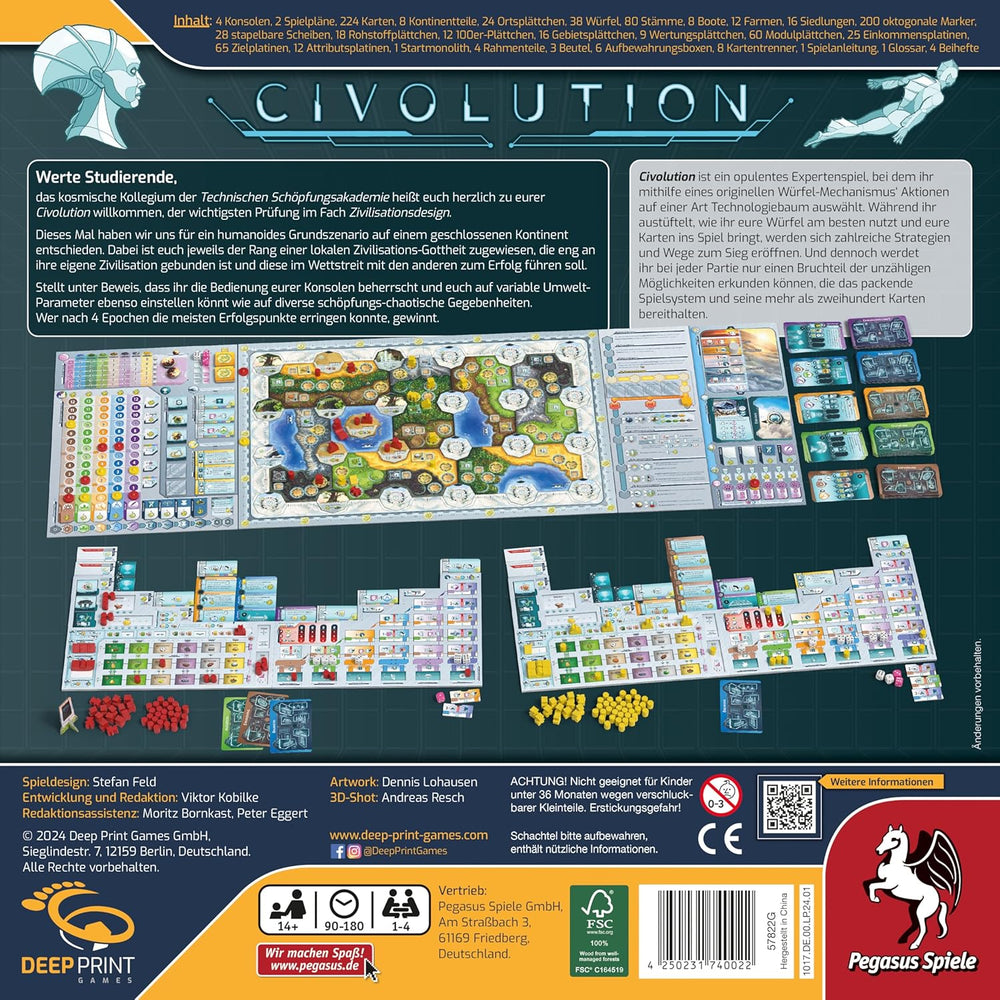 Pegasus Games 57822G Civolution (Deep Print Games), multicolore