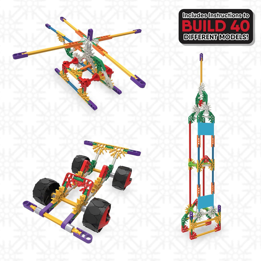 K'NEX 15210 Kit de construction pour accessoires avec 40 modèles, jeu de simulation pour jeunes et filles, ensemble de 141 pièces, jeu de construction pour enfants, jeu de construction à partir de 5 ans