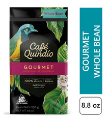 Cafe Quindio Gourmet - Café Spécial - Café en grains 100% Arabica, Colombie, 250g - idéal pour les machines à porte-filtre, les machines entièrement automatiques, le café filtre ou la presse française