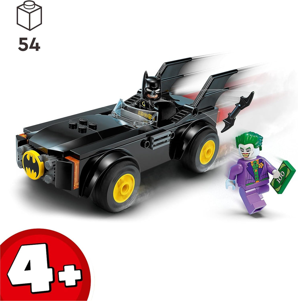 LEGO 76264 DC Poursuite dans la Batmobile : Batman contre. Coffret de voitures jouets Joker, Coffret de démarrage super-héros avec 2 figurines, Jouet pour enfants d'âge préscolaire, garçons et filles à partir de 4 ans, Ensembles de construction rapides à assembler Besuche den LEGO-Store