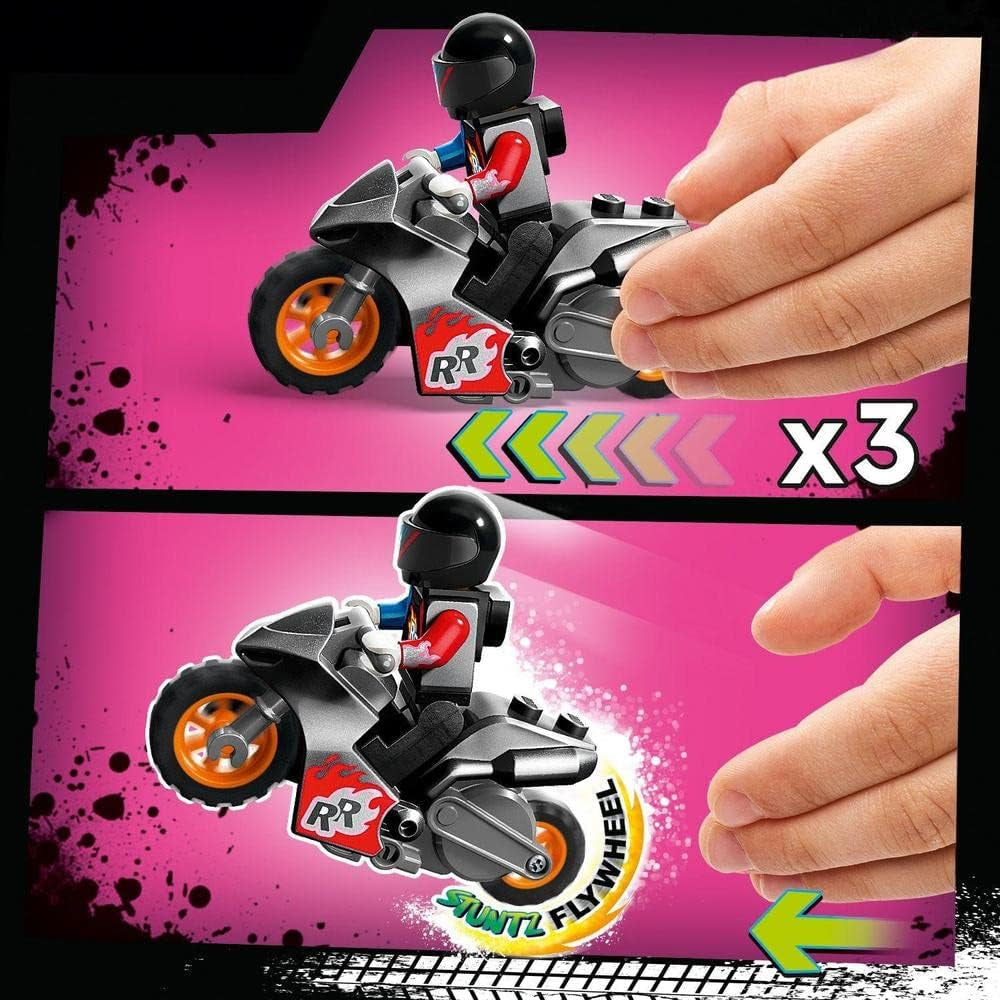 LEGO 60361 City Stuntz Ultimate Stunt Rider Challenge, Cascades 3 en 1 pour 1 ou 2 joueurs, avec motos jouets à 2 roues pour enfants, Set 2023 Jeux de construction Besuche den LEGO-Store