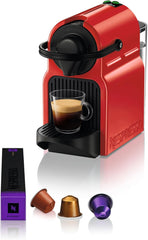 Krups Nespresso Inissia Machine à Expresso - Machine à Expresso Compacte pour Capsules de Café, Pression 19 Bars, Chauffage Rapide en 25 Secondes, Fonction Économie d'énergie, Réservoir d'eau 0,7 L, Rouge, Modèle YY5506FD