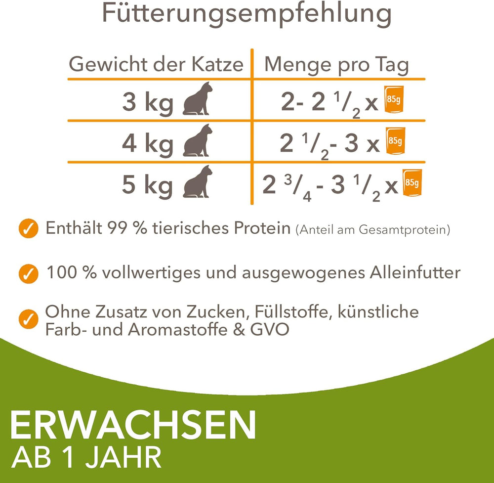 IAMS Delights Land Collection Nourriture humide pour chats - Multipack avec variétés de viandes (agneau, bœuf, poulet et dinde) en sauce, nourriture humide pour chats à partir de 1 an, 12 x 85g