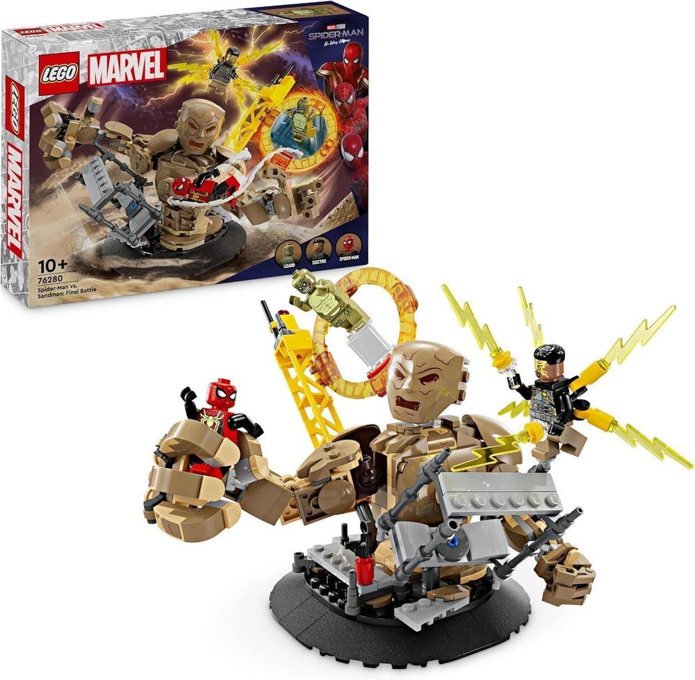 LEGO Marvel Spider-Man contre. Sandman : Showdown Superhero Toy avec figurines, dont lézard et jeu de rôle électro, jouet de construction, cadeau pour les amateurs d'action, garçons et filles 76280 Ensembles de construction Besuche den LEGO-Store Single