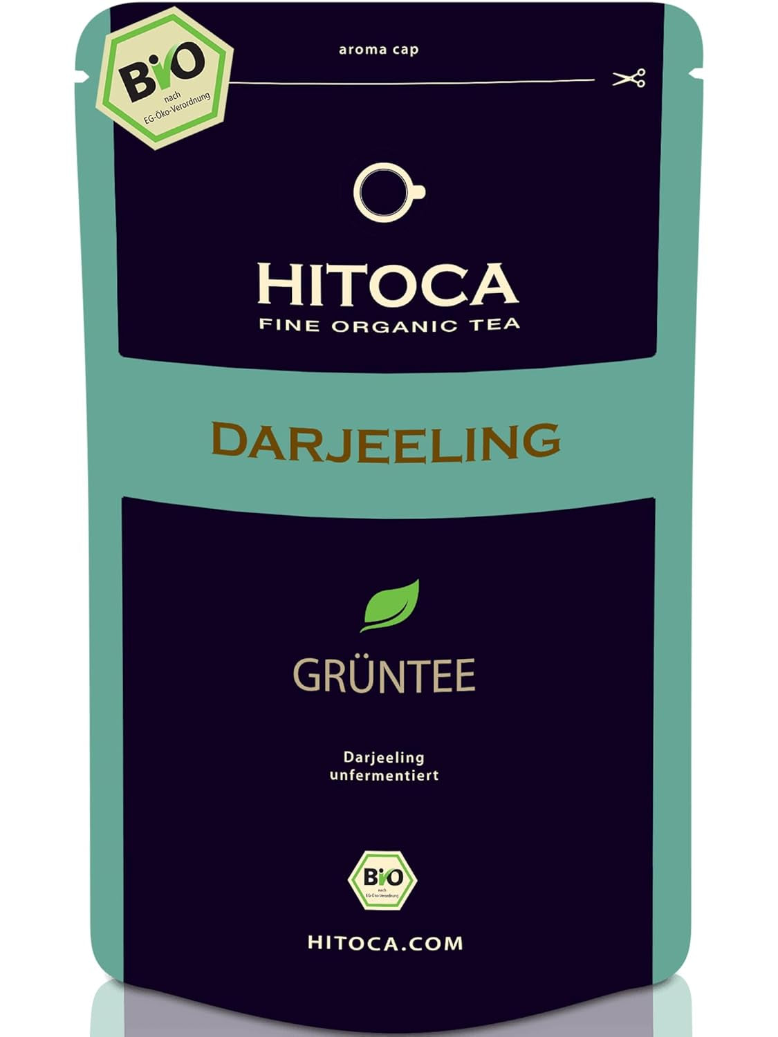 HITOCA® Ceai organic de ghimbir și lămâie - Ceai verde răcoritor în frunze de ceai cu ghimbir și lămâie