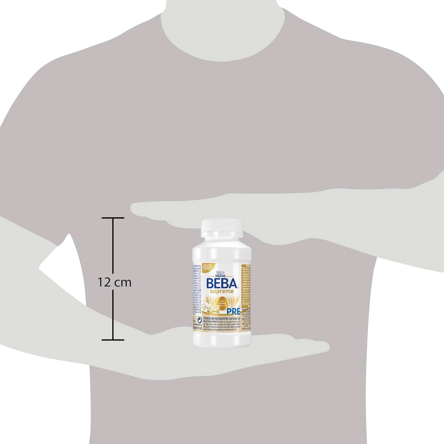 BEBA SUPREME PRE Lait initial prêt à boire dès la naissance, aliment pour bébé avec DHA, lactose uniquement, sans huile de palme, pack de 8 (8 x 200 ml) Mère et Enfant Naty Shop