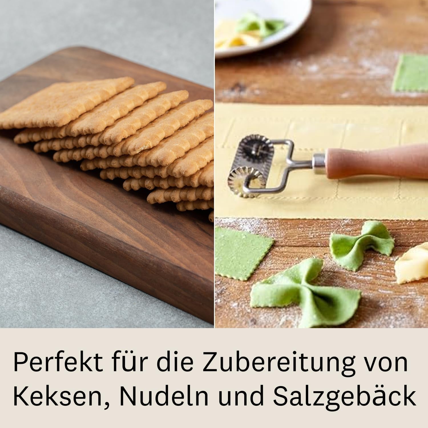 MARCATO emporte-pièce carré outil à gâteau dentelé en acier 6 cm coupe précise robuste Durable