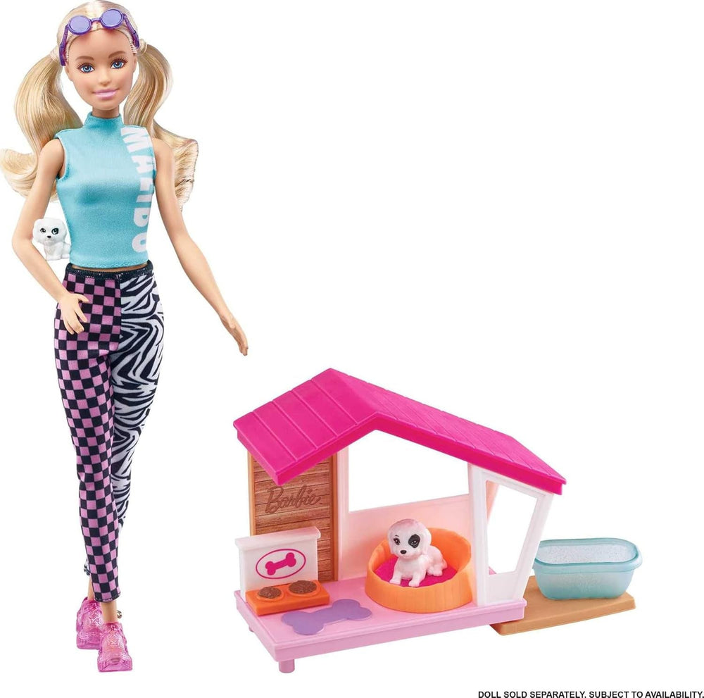 Barbie GRG78 - Mini Playset avec 2 chiens, niche et accessoires, cadeau pour enfants de 3 à 7 ans Naty Shop Dolls