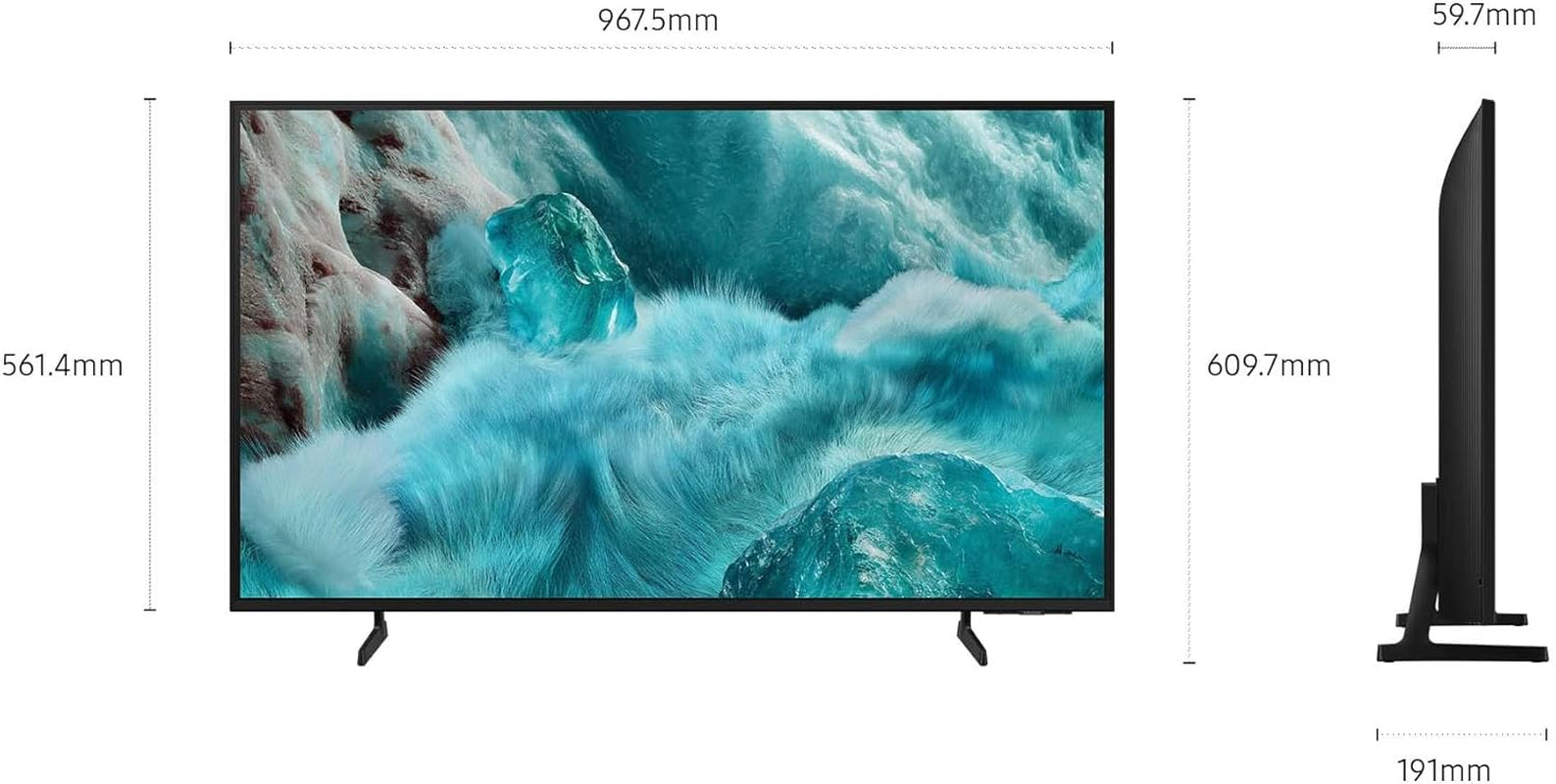 Televizor inteligent Samsung QLED Q7F 4K, 43 inch (108 cm), cu AI Vision, volum de culoare 100% cu Quantum Dot, HDR10+, procesor Q4 AI, One UI Tizen, Wi-Fi, Bluetooth 5.3 și Motion Xcelerator